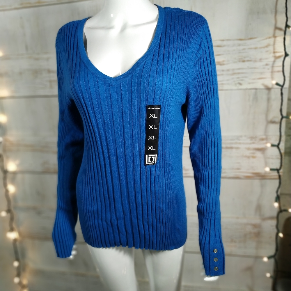 Iiz Claiborne blue‎ sweater XL @38